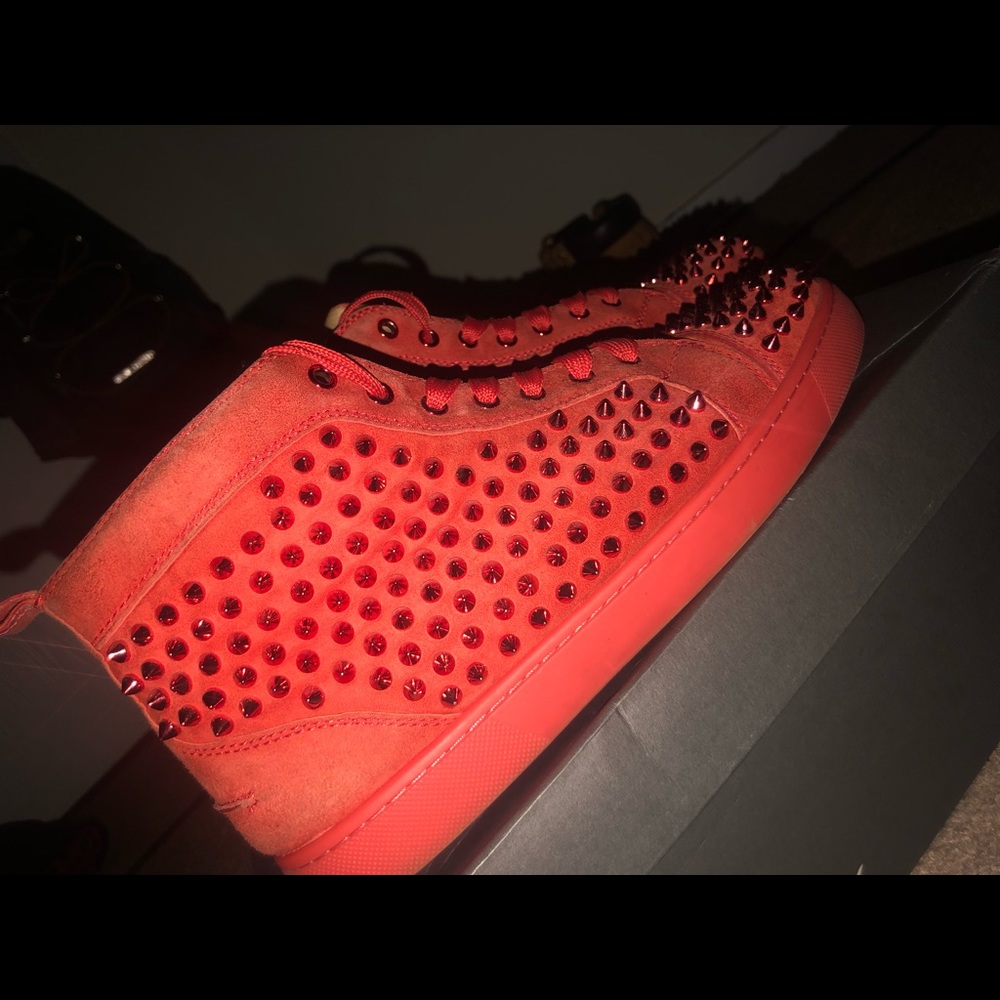 Men’s Red Christian Louboutin Sneakers